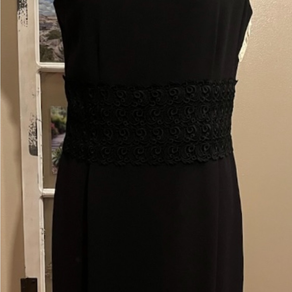 Talbots SIZE 10 Fancy Black Dress NEW $175 Value - Picture 8 of 9